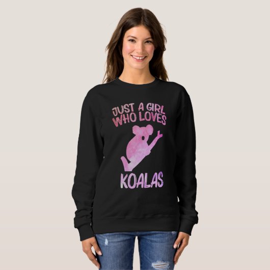 Sweatshirt Juste Une Fille Qui Aime Les Koalas Pour Les Femme (Devant entier)