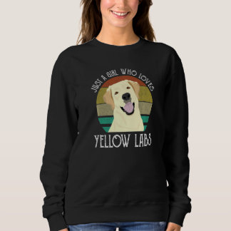 Sweatshirt Juste une fille qui aime les labs jaunes Labrador