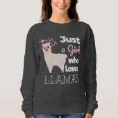 Sweatshirt Juste une fille qui aime les lamas (Devant)