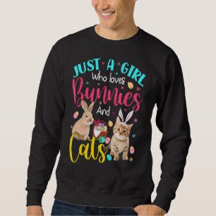 Sweatshirt Juste Une Fille Qui Aime Les Lapins Et Les Chats B