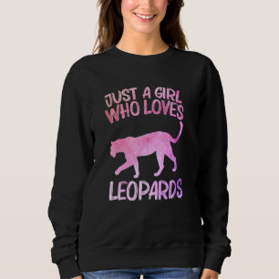 Sweatshirt Juste Une Fille Qui Aime Les Léopards Pour Les Fem