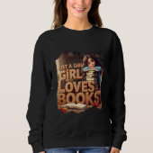 Sweatshirt Juste une fille qui aime les livres (Devant)