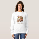 Sweatshirt Juste une fille qui aime les livres et le café (Devant entier)