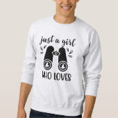 Sweatshirt Juste Une Fille Qui Aime Les Oiseaux Observation D (Devant)