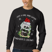 Sweatshirt Juste Une Fille Qui Aime Les Pandas Et Noël (Devant)
