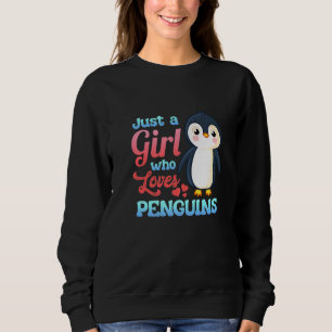 Sweatshirt Juste Une Fille Qui Aime Les Pingouins Palmes Ping