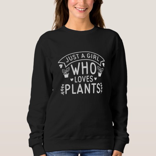 Sweatshirt Juste une fille qui aime les Plantes (Devant)
