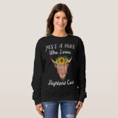 Sweatshirt Juste Une Fille Qui Aime Les Vaches Des Highlands (Devant entier)