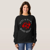 Sweatshirt Juste Une Fille Qui Aime Mère Fille Affection Ap (Devant entier)
