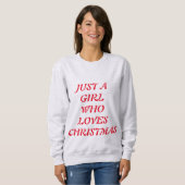 SWEATSHIRT JUSTE UNE FILLE QUI AIME NOËL (Devant entier)