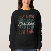 Sweatshirt Juste une fille qui aime Noël Femmes (Devant)