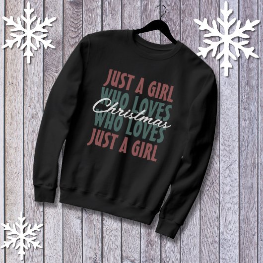 Sweatshirt Juste une fille qui aime Noël Femmes