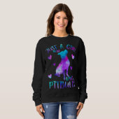 Sweatshirt Juste une fille qui aime Pitbulls Galaxy Espace Pi (Devant entier)