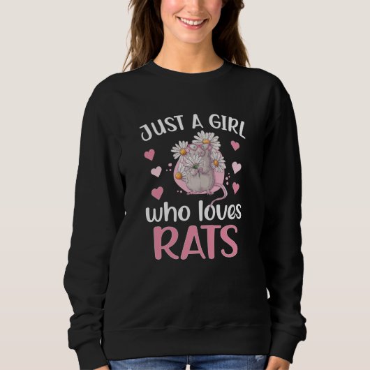 Sweatshirt Juste Une Fille Qui Aime Rats Rat Maman Cadeau Rat (Devant)