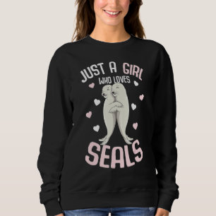 Sweatshirt Juste une fille qui aime Seals Sea Lion Filles 1