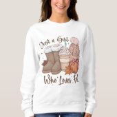 Sweatshirt Juste une fille qui aime tomber (Devant)