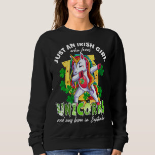 Sweatshirt Juste Une Irlandaise Qui Aime Les Unicornes Lucky