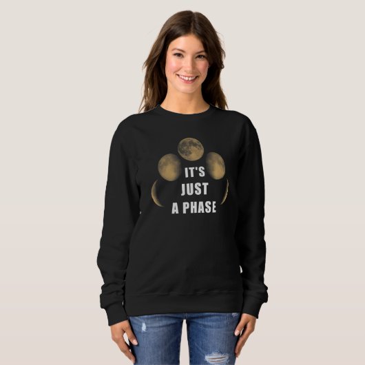 Sweatshirt Juste Une Lune Phase Lune Espace Lune Cycle 1 (Devant entier)