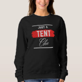 Sweatshirt Juste Une Tente Typographie Chic, Professionnel, D (Devant)