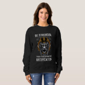 Sweatshirt Justification forte de remise en forme drôle Lion (Devant entier)