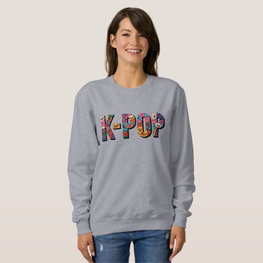 Sweatshirt K-POP: Doodle Pop (Devant entier)