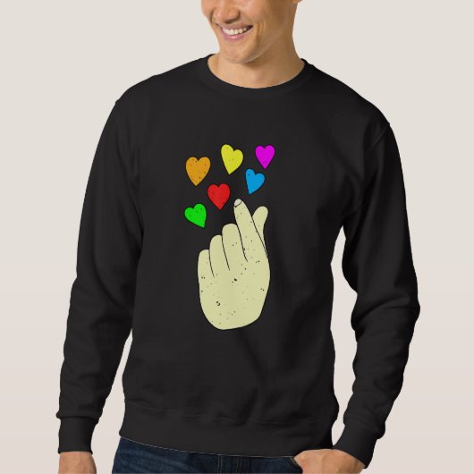 Sweatshirt K-Pop Mois Gay pride Lgbtq Coeurs Arc-En-Ciel Lgbt (Devant)