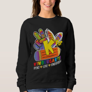 Sweatshirt K pour maternelle Paix Amour Retour à l'école Ense