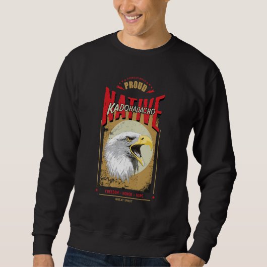 Sweatshirt Kadohadacho Native American Eagle Spirit Vintage H (Devant)