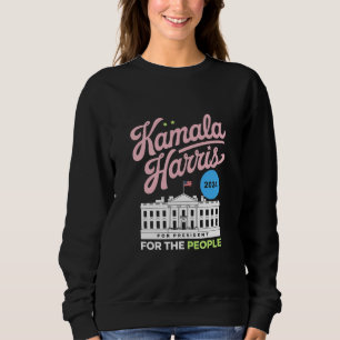 Sweatshirt Kamala Harris 2024 Vote Démocrate Social Blue