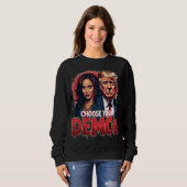 Sweatshirt Kamala Harris Contre Trump La Lutte Pour Le Pays (Devant entier)