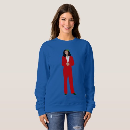 Sweatshirt kamala harris noël saint (Devant entier)