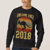 Sweatshirt Kangaroo Awesome depuis 2017 5e anniversaire 5 ans (Devant)