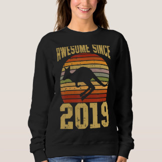 Sweatshirt Kangaroo Awesome depuis 2019 3ème anniversaire 3 a