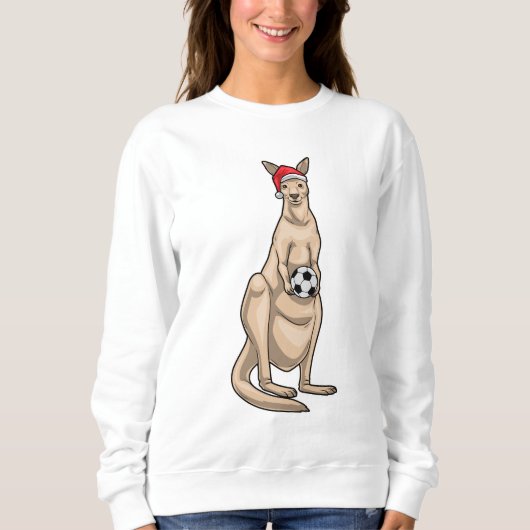 Sweatshirt Kangaroo Christmas Soccer (Devant)