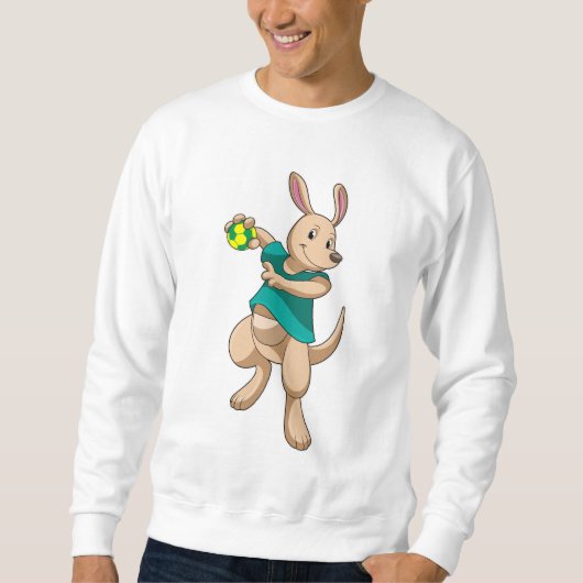 Sweatshirt Kangaroo comme joueur de handball avec Handball (Devant)