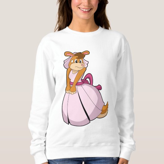 Sweatshirt Kangaroo comme mariée avec robe Mariage (Devant)