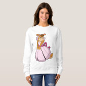 Sweatshirt Kangaroo comme mariée avec robe Mariage (Devant entier)