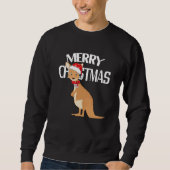 Sweatshirt Kangaroo de Noël australien (Devant)