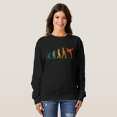 Sweatshirt Karate Evolution Retro Martial Arts Jiu Jitsu Blac (Devant entier)