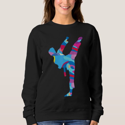 Sweatshirt Karate Karate Graphique Coloré (Devant)