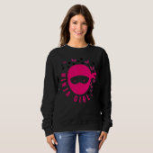 Sweatshirt Karate Ninja Girl Butterfly Fighter Karate Player (Devant entier)