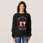 Sweatshirt Karate Odeur Mes Pieds Odeur Eux Combattant Qui Ru (Devant entier)