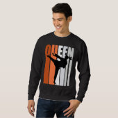 Sweatshirt Karate Queen Orange Gray White Belt Practice Daugh (Devant entier)