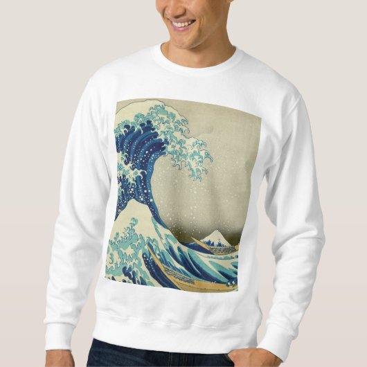 Sweatshirt Katsushika Hokusai - La Grande vague au large de K (Devant)