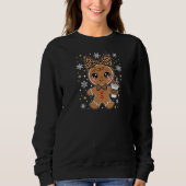 Sweatshirt kawaii gingerbread leopard christmas (Devant)