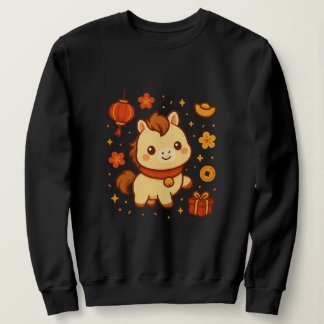 Sweatshirt Kawaii Horse of Fortune - Adorable New Year Gift