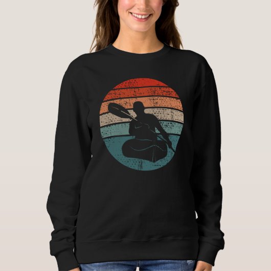 Sweatshirt Kayaking Canoë Retro (Devant)