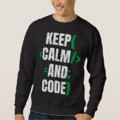 SWEATSHIRT KEEP CALM AND CODE (Devant)
