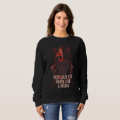 Sweatshirt Keep Calm and Drink Like a Viking Norse Humor Val (Devant entier)