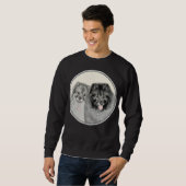 Sweatshirt Keeshond Graphics Keeshond Maman et son (Devant entier)